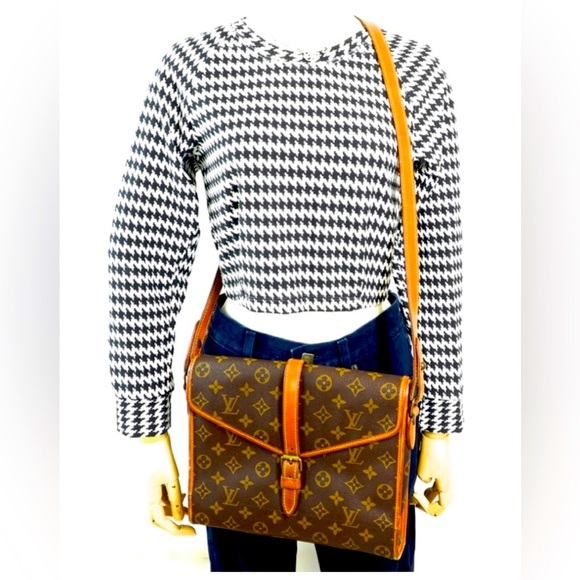 ✨RARE✨ Authentic Vintage Louis Vuitton Sac Serviette Portable Pliante Crossbody - Picture 1 of 16